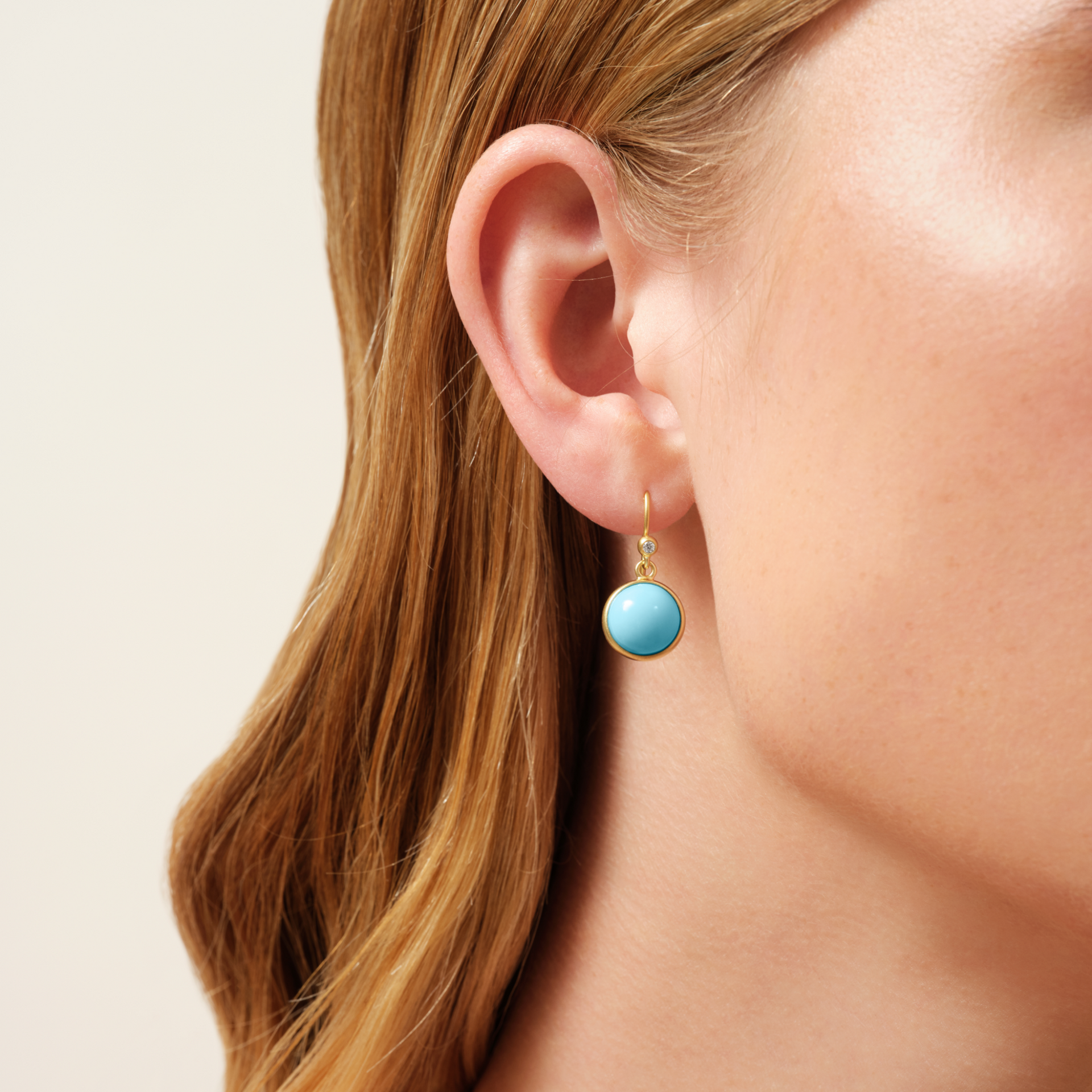 Julie Sandlau Ørering turkis krystal - HKS181GD