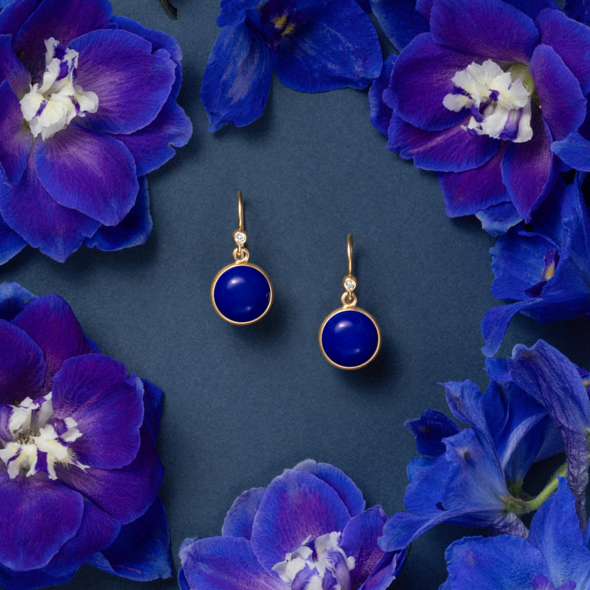 Julie Sandlau Ørering Lapis krystal - HKS181GD