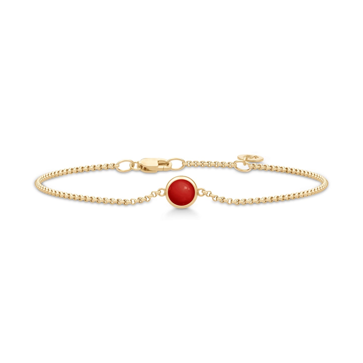 Julie Sandlau Armbånd rød koral krystal - BR258GD