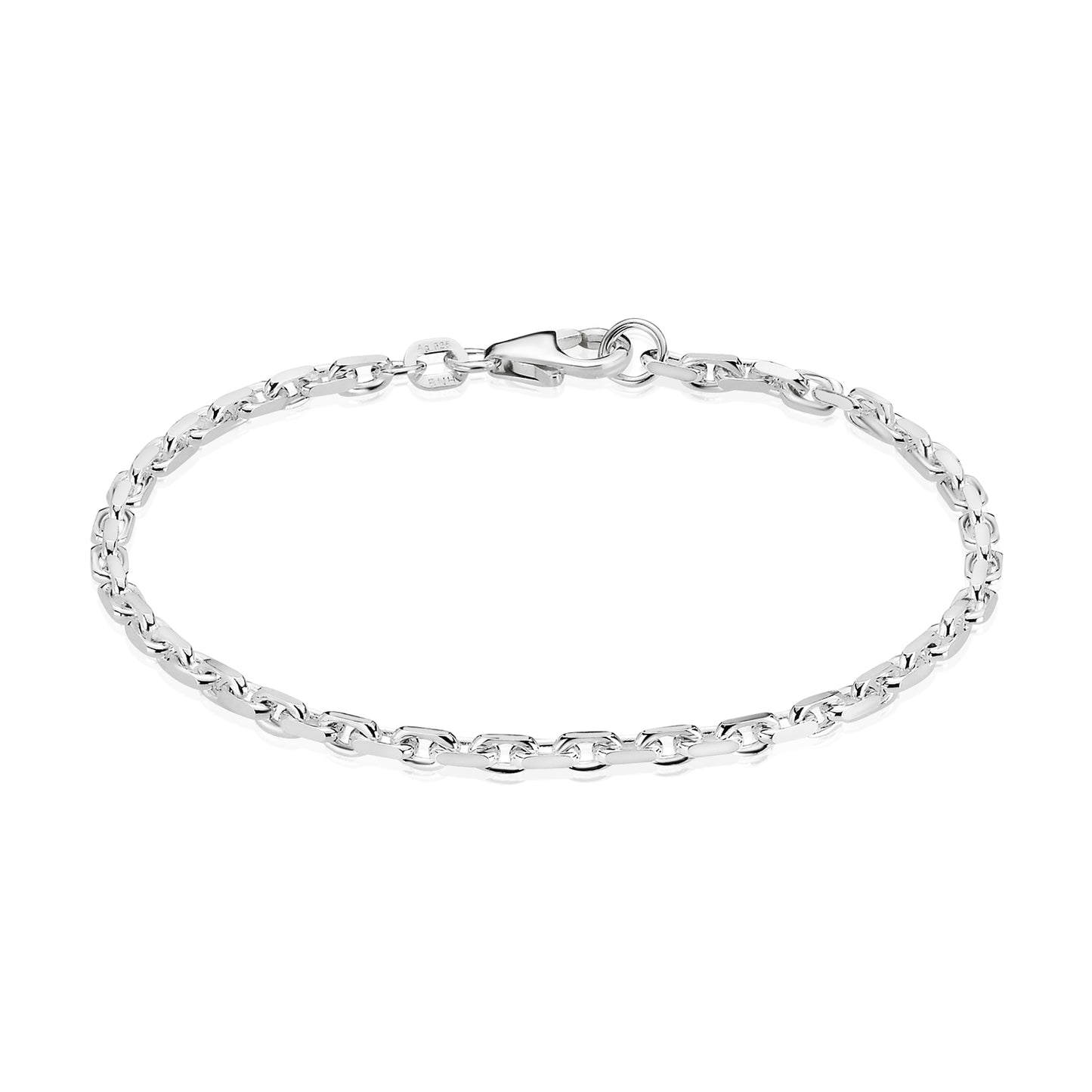 Anker facet armbånd i sterling sølv - SA