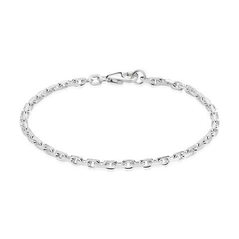 Anker facet armbånd i sterling sølv - SA