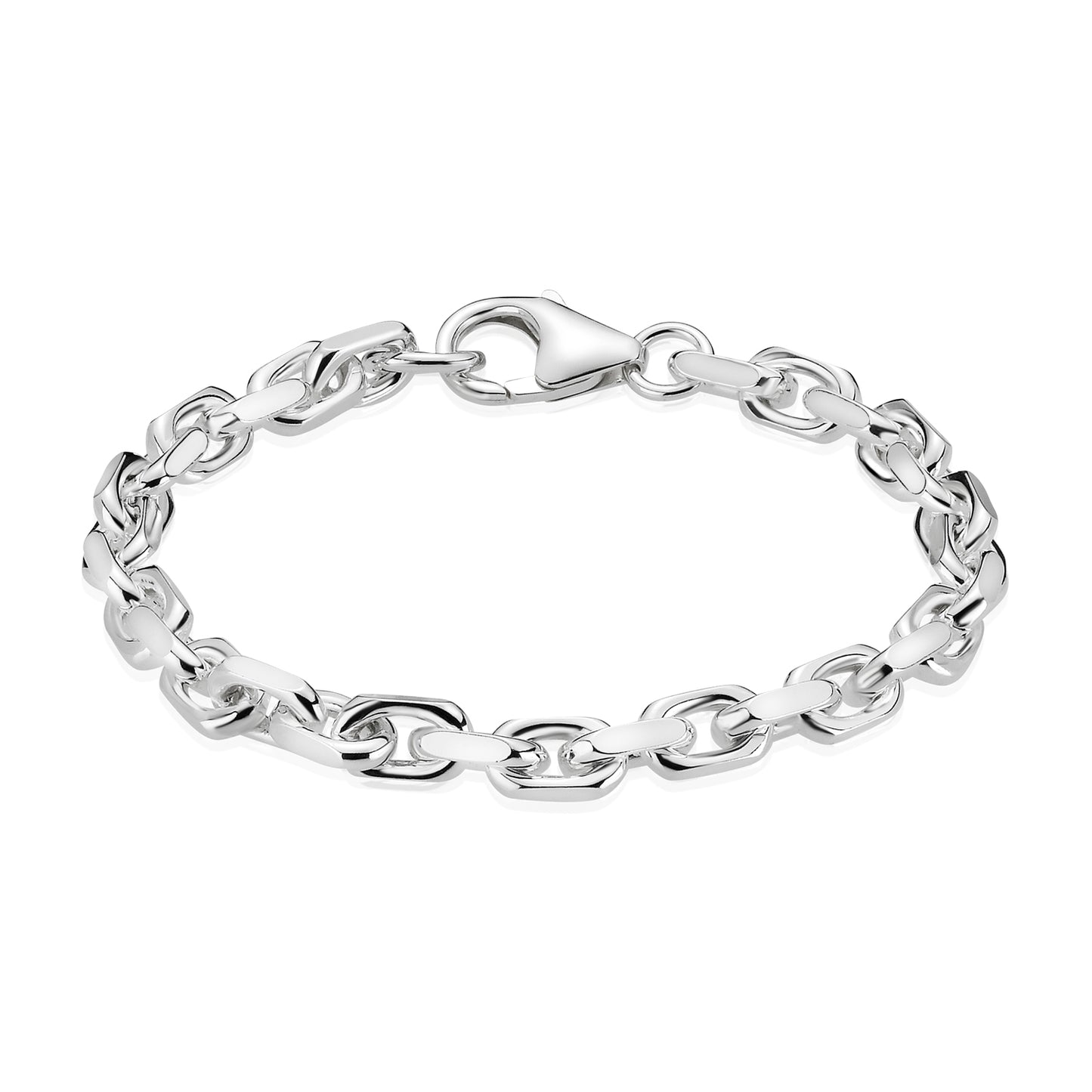 Anker facet armbånd i sterling sølv - SA