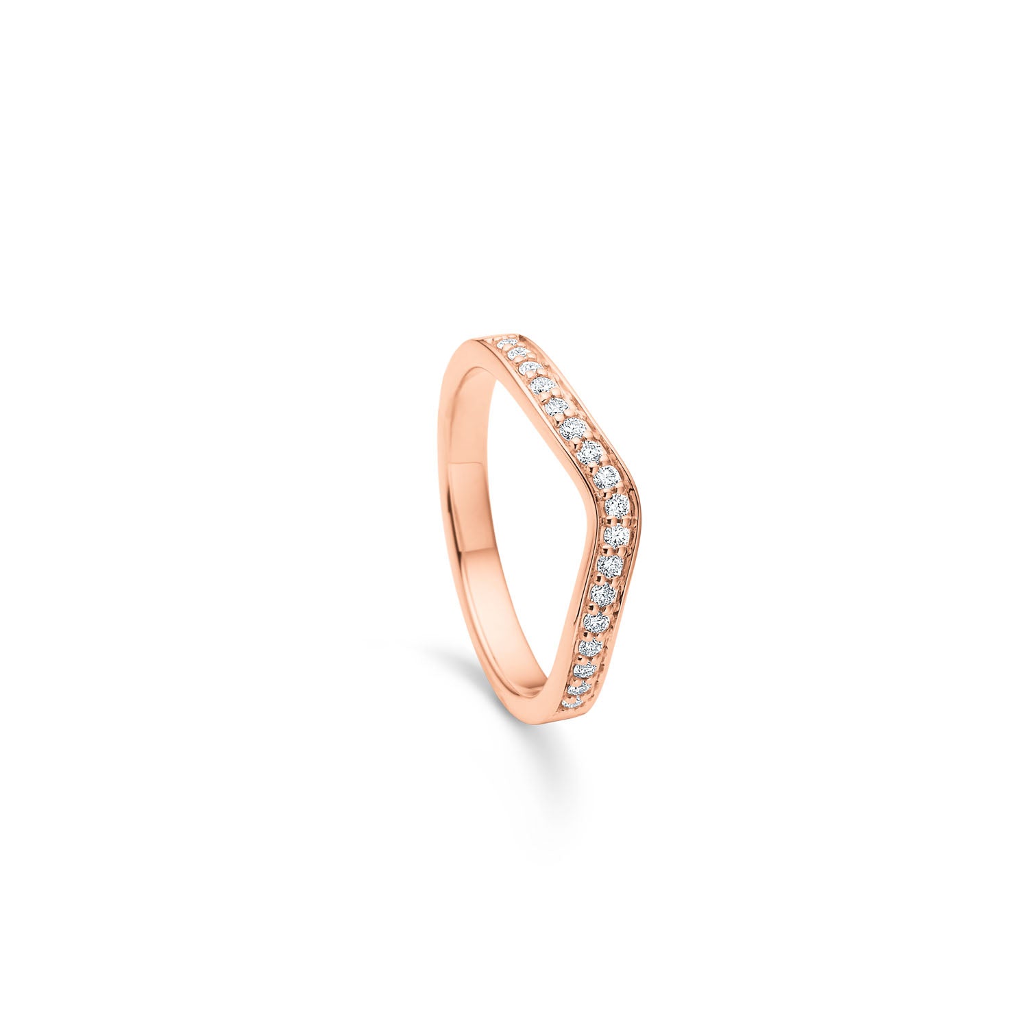 Sense ring i 14kt rosa guld