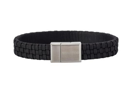 SON armbånd sort kalveskind 19cm 12mm 19  - 80970009119