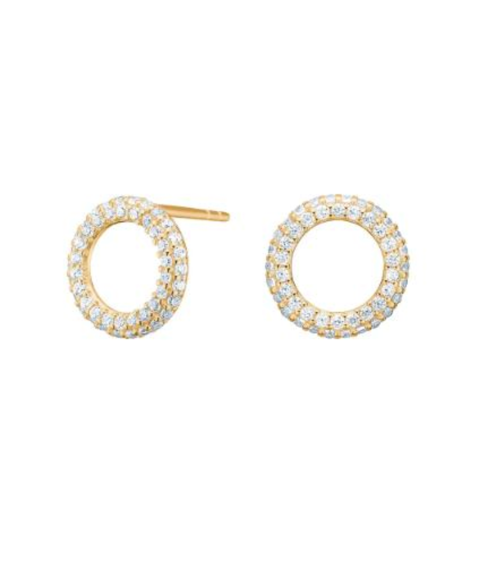 Forgyldt ørestikker cirkel