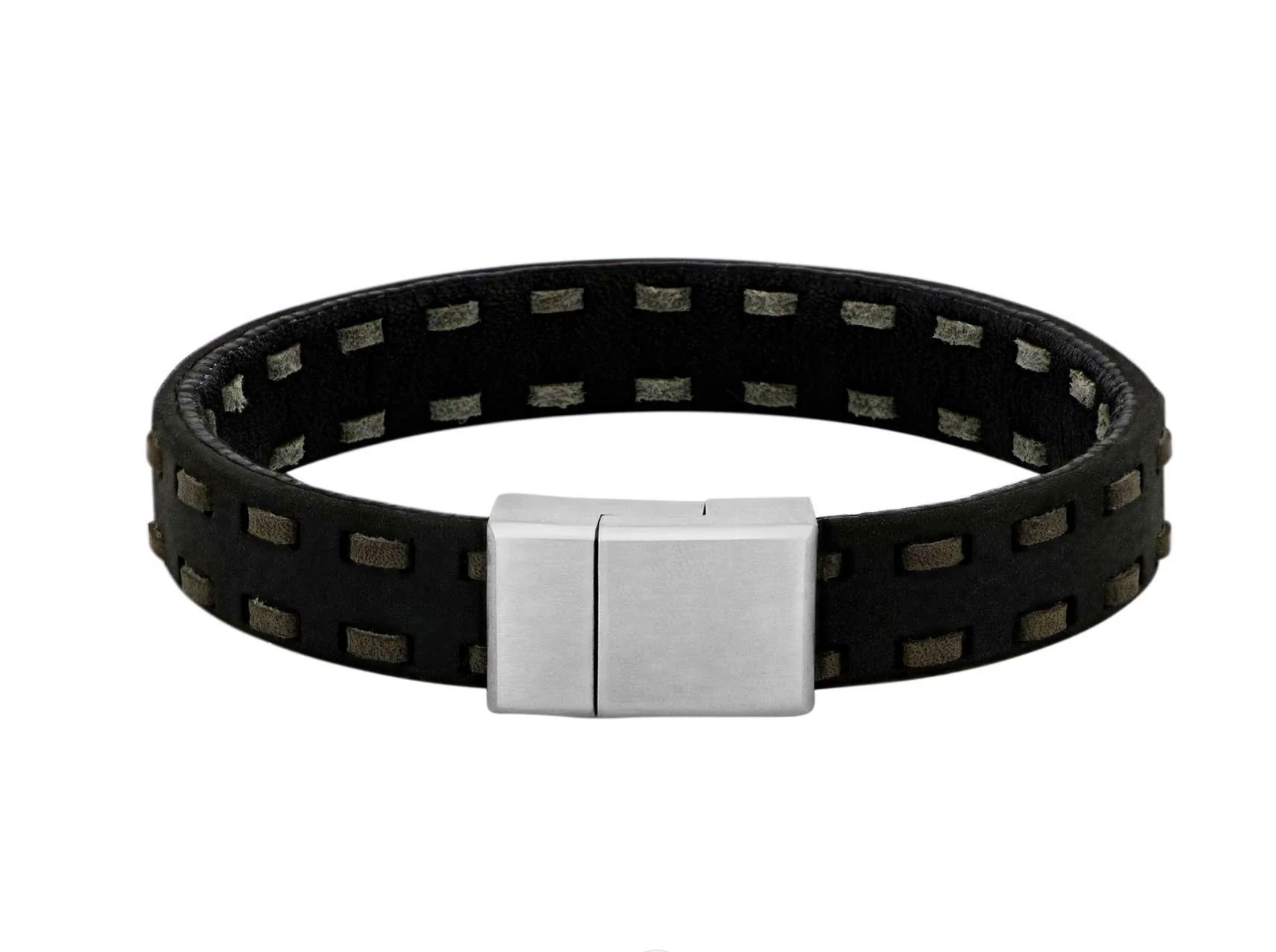 SON armbånd sort m/grå kalveskind - 80970299121