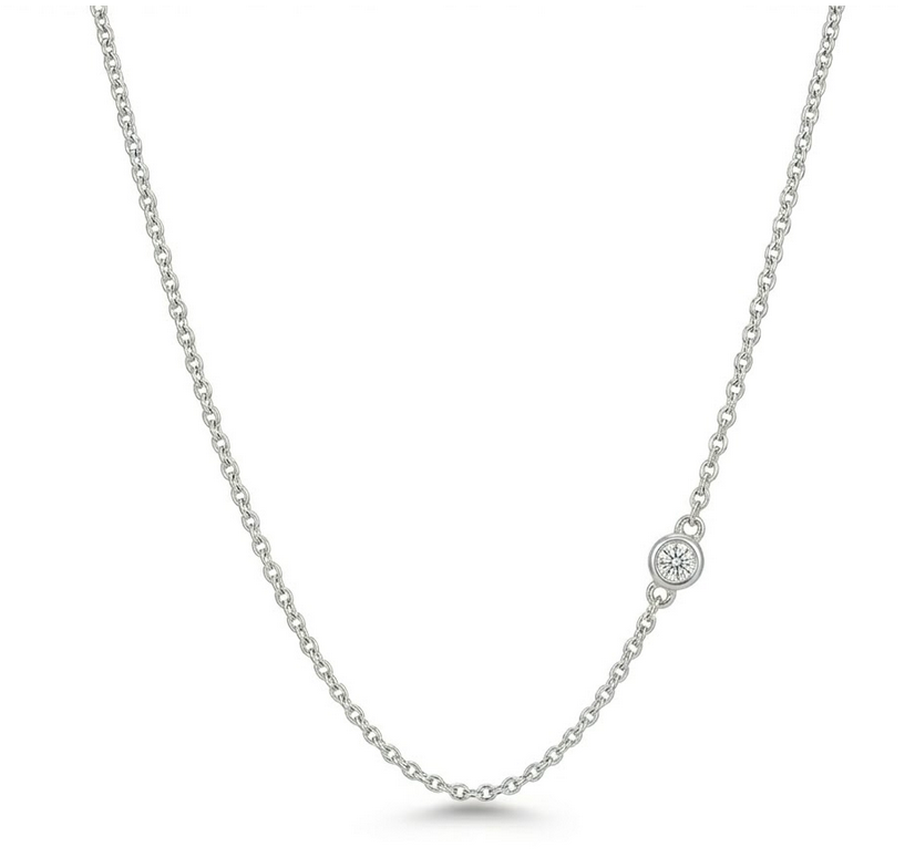 Vedhæng i hvidguld m. 0,03ct brillant - 36004D03