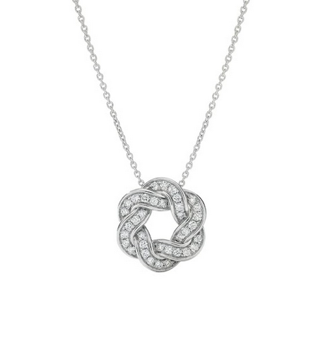 Harmony halskæde i 14kt hvidguld m. 0,18ct brillanter - 36011D18