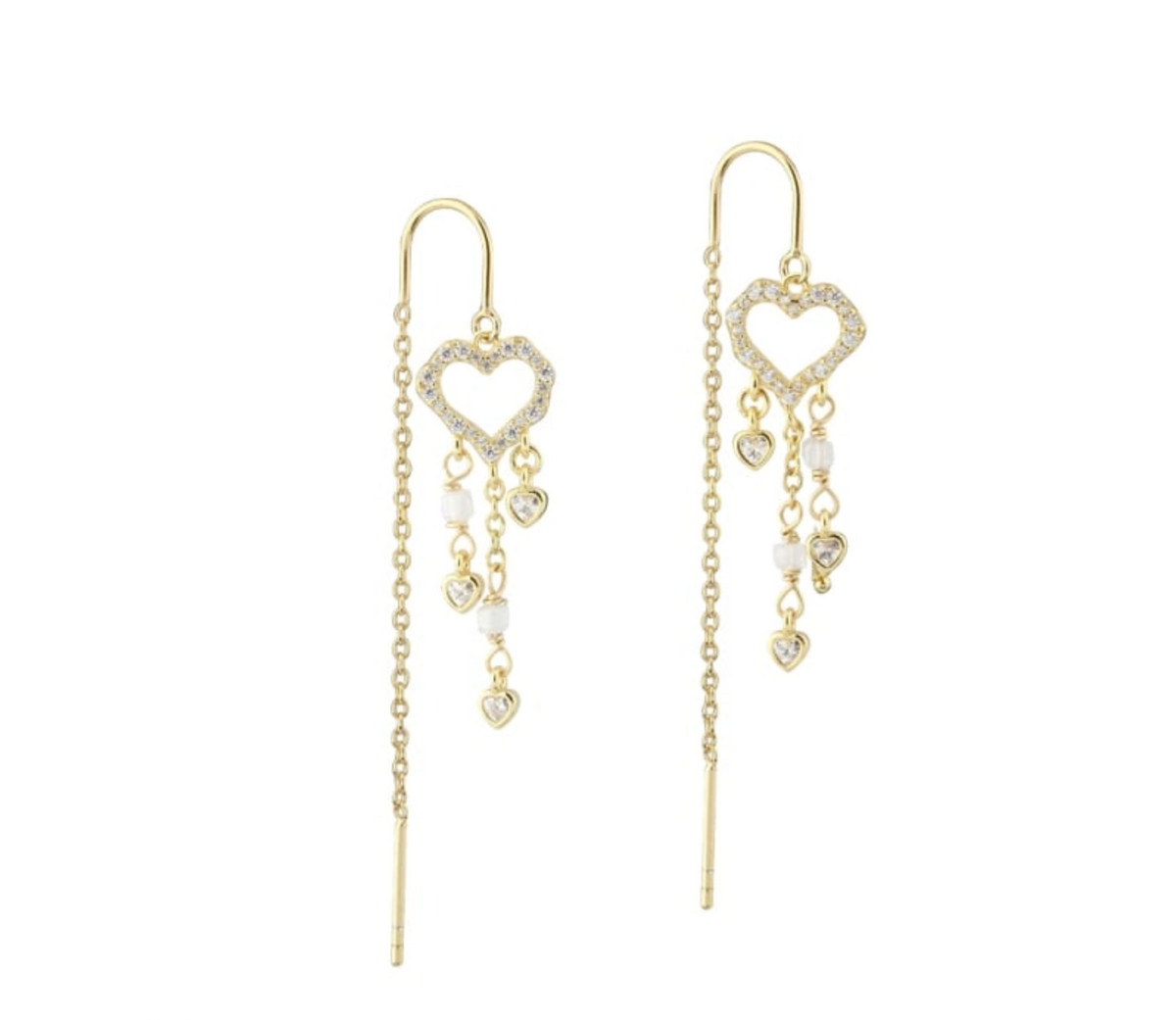Love Me More Heart Øreringe Aqua Dulce - 7235