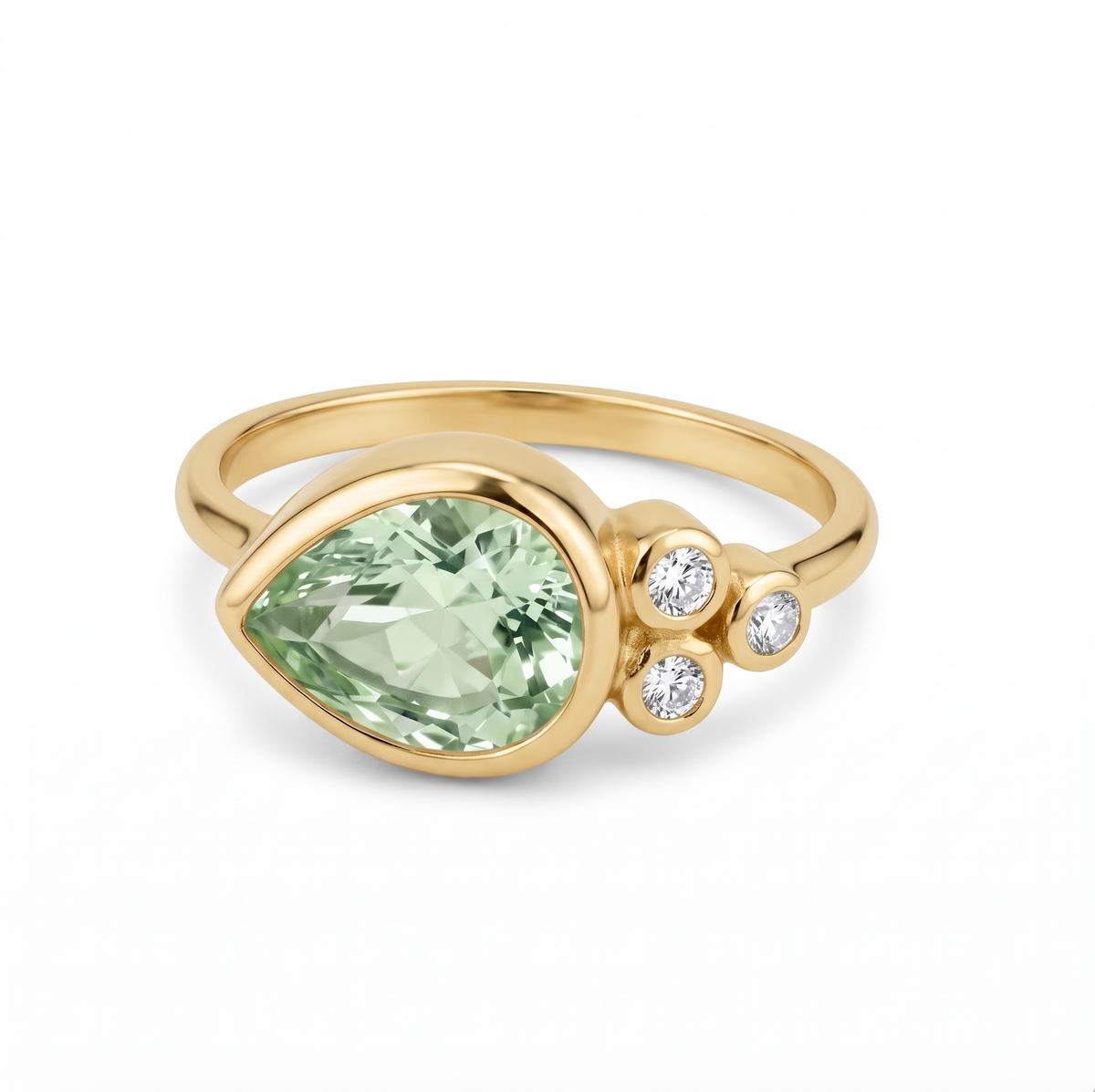 Karma Ring Dråbe lysegrøn ametyst