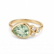 Karma Ring Dråbe lysegrøn ametyst