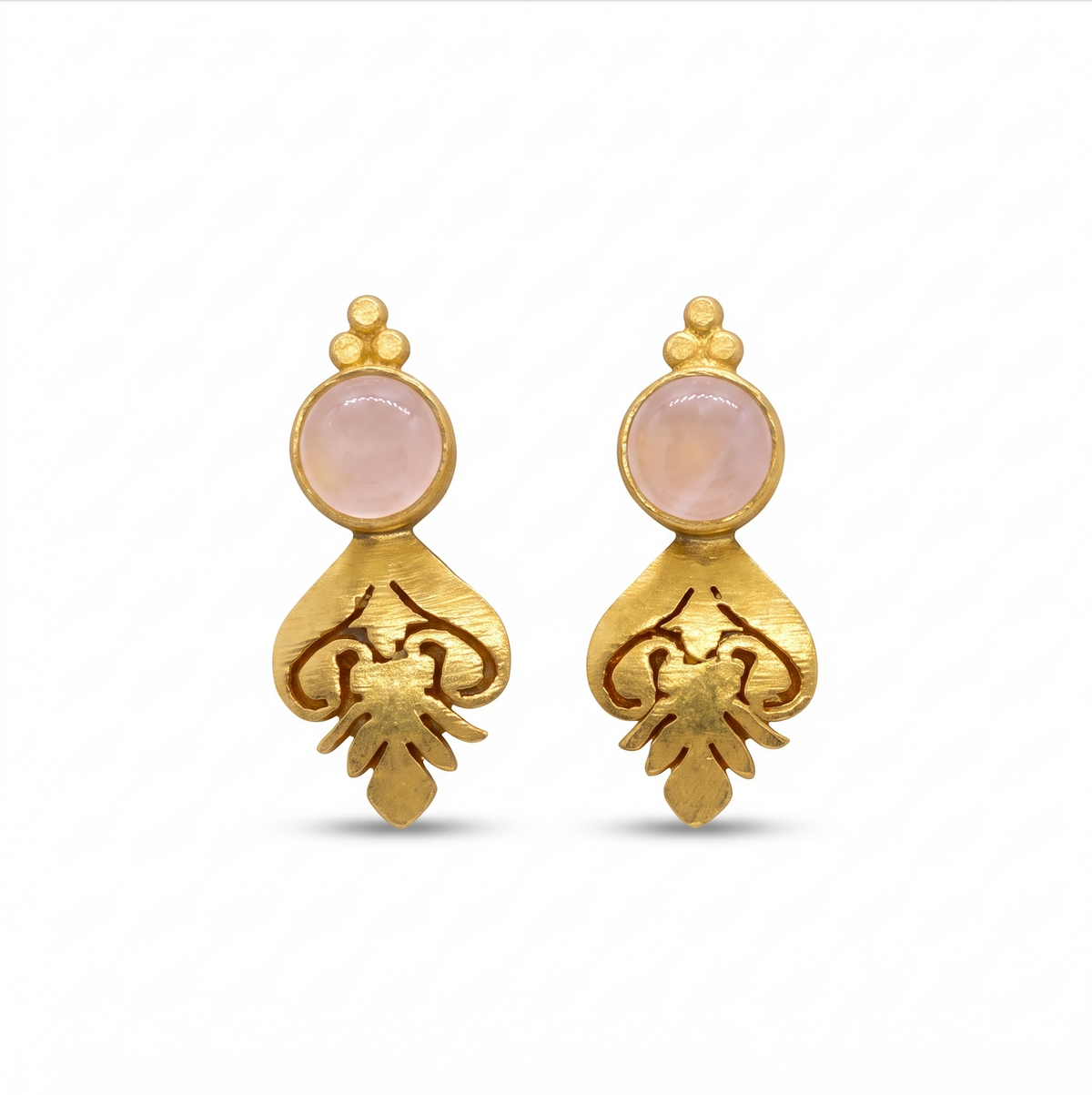 Lotus Rosa qvarts ørestikkere - 291027RQ