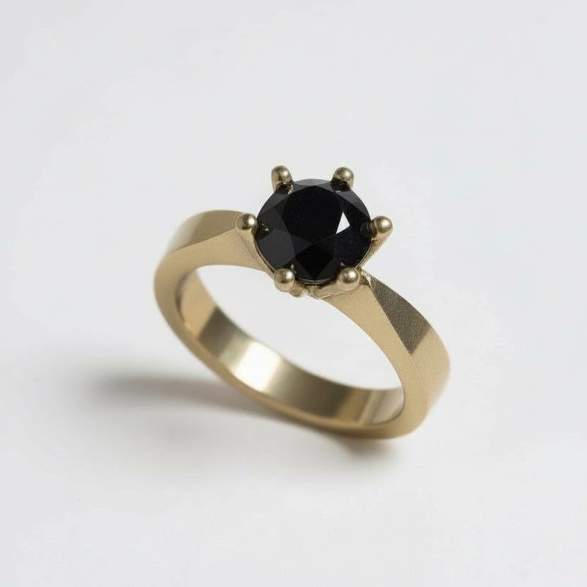 Sort diamantring - 15013D116