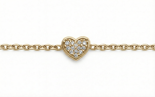 Hjerte armbånd 14 kt - AR1405017D10