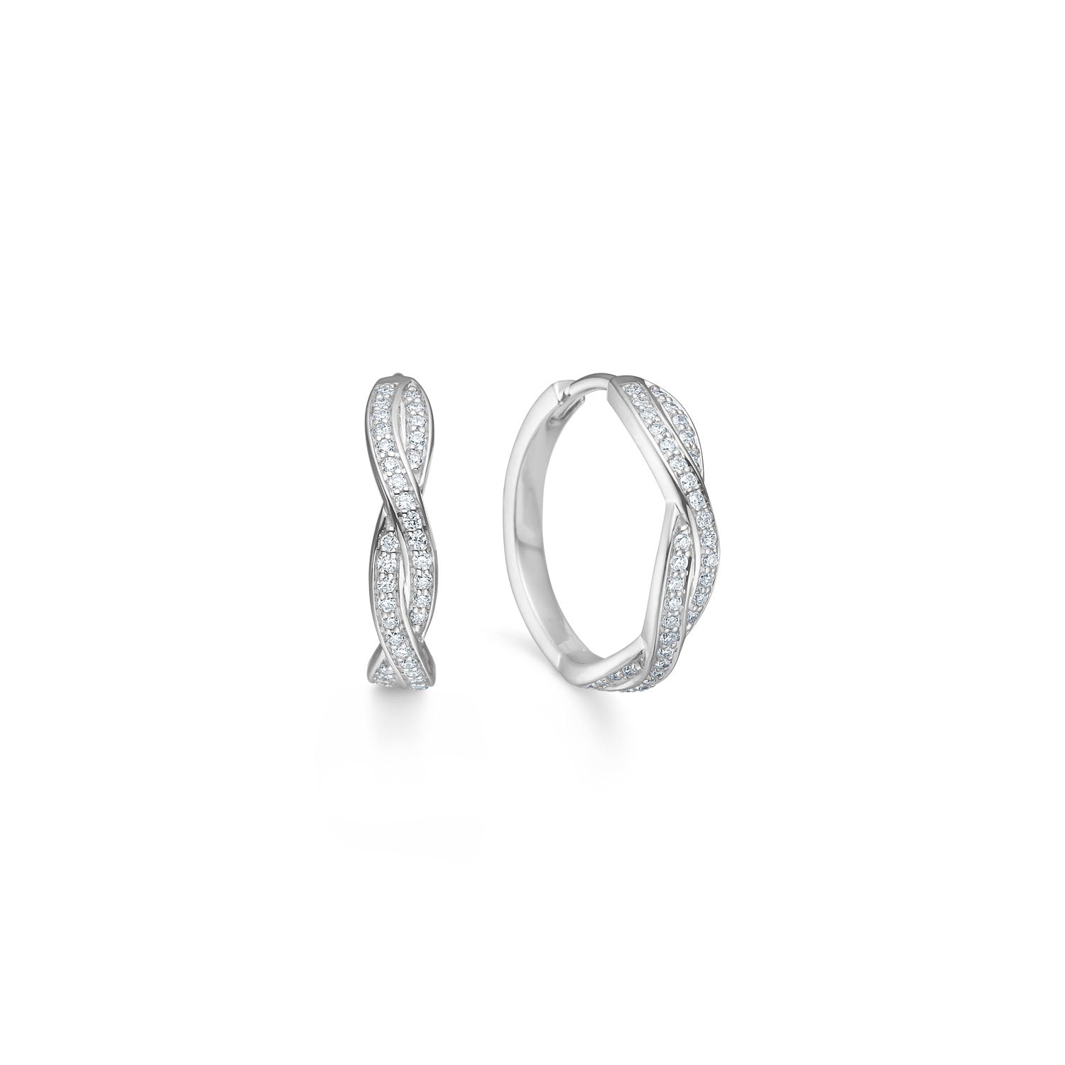 Harmony creoler i 14 kt hvidguld