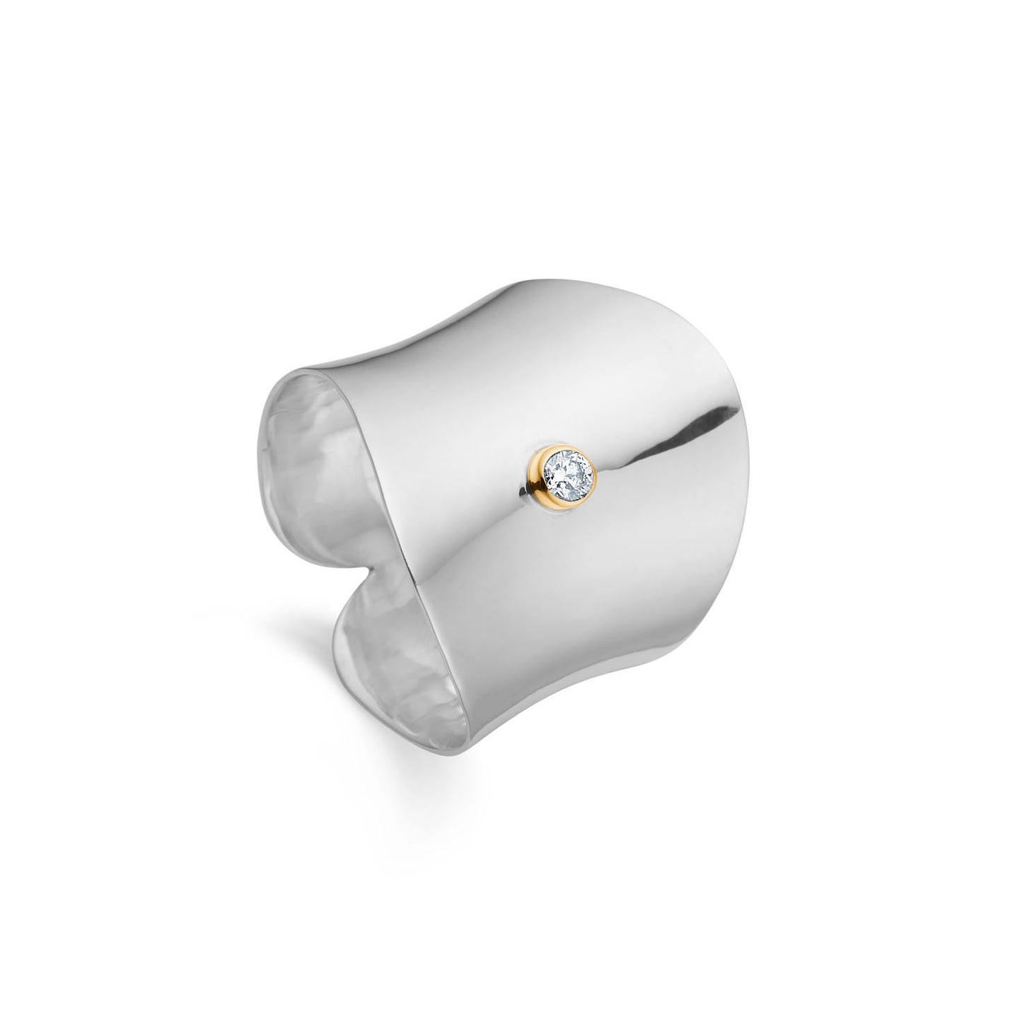 Bred buet diamantring - 19017D05