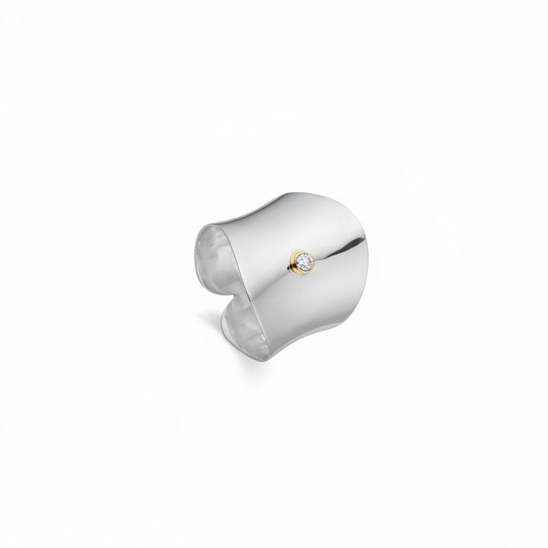 Bred buet diamantring - 19017D05