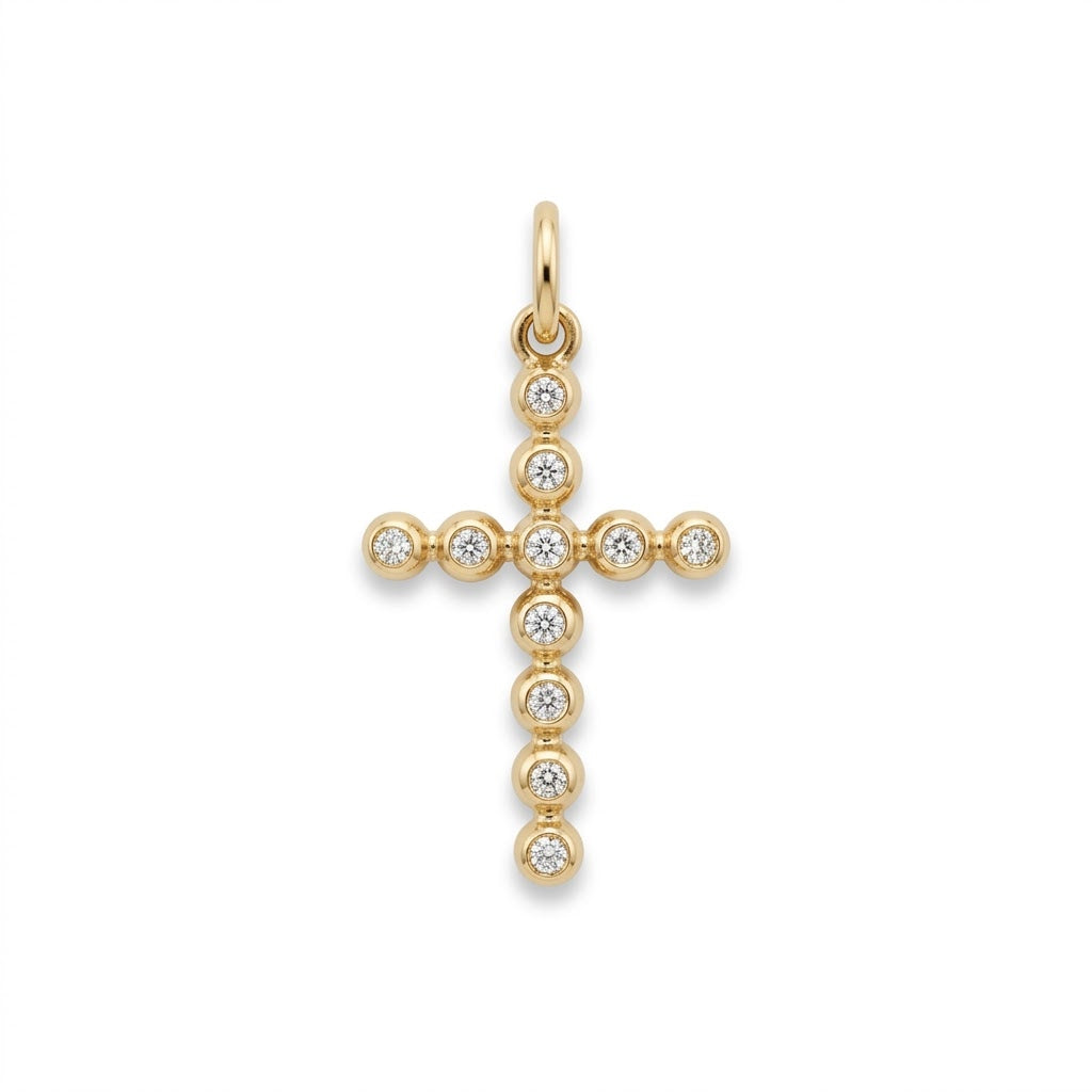14 kt brillant kors - kors4