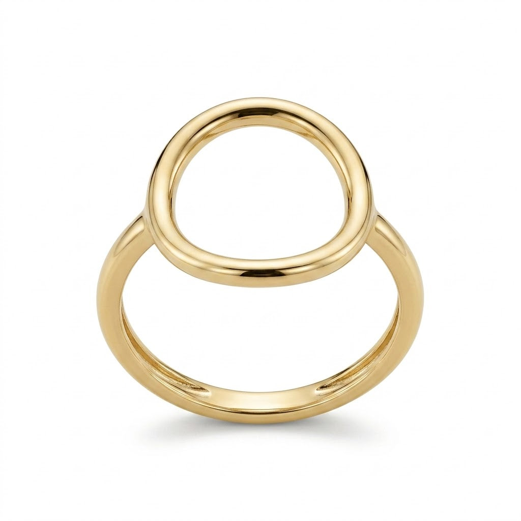 14 kt guld cirkelring - 15021