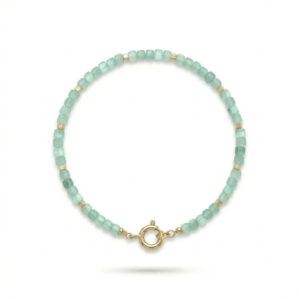 14 kt chrysopras armbånd - 55010CR