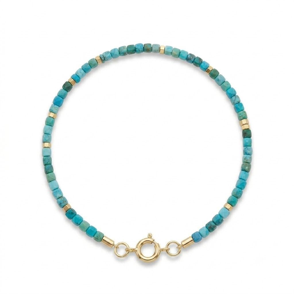 14 kt turkis armbånd - 55010TU