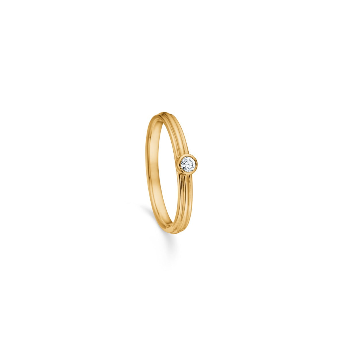 Diamonds in the Sand ring i 14 kt rødguld m. 0,05ct brillant - 15001D05
