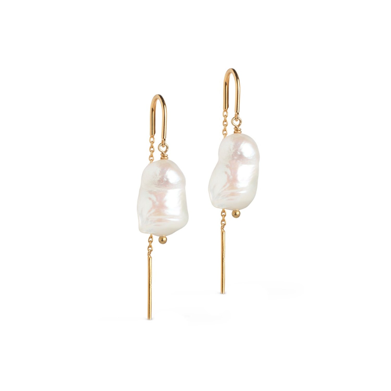 Enamel twin pearls øreringe - E275G
