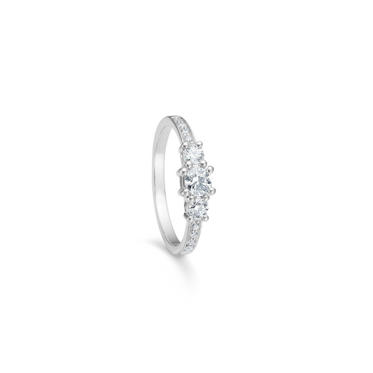 Engagement ring i 14 kt hvidguld m. 0,55ct brillanter - 16041D55
