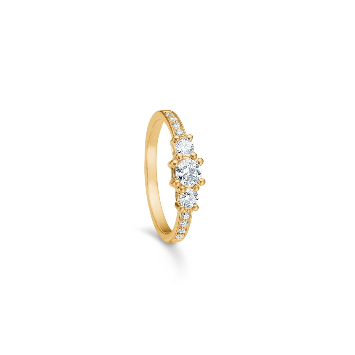 Engagement ring i 14 kt rødguld m. 0,55ct brillanter - 15041D55
