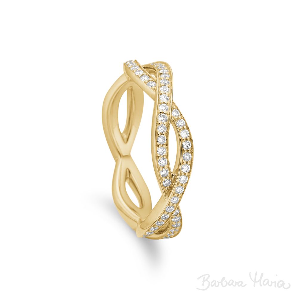 Eternity ring i 14 kt rødguld m. 0,50ct brillanter - 15007D50