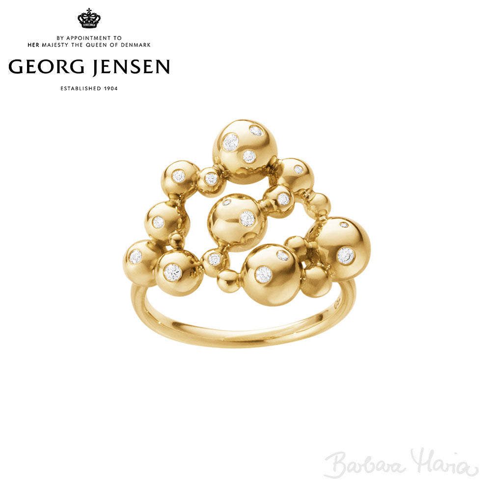 Georg Jensen Moonlight Grapes Cluster diamant guldring - 20001423