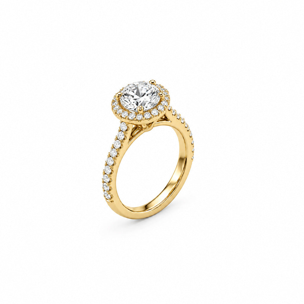 Halo ring med 0,95ct River/VS2 - 17020D95