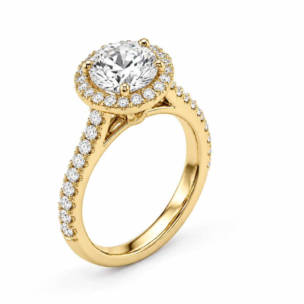 Halo ring med 0,95ct River/VS2 - 17020D95