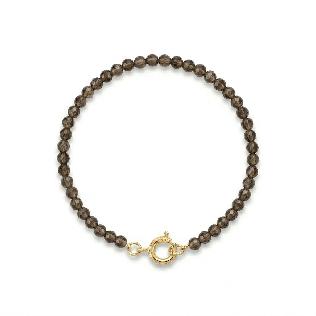 røgkvarts armbånd - 59003RØ