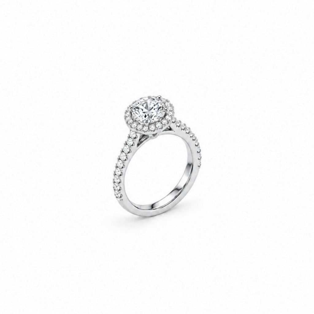 Halo ring med 0,95ct River/VS2 - 18020D95