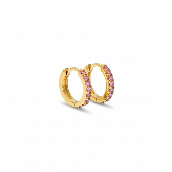 18 Kt. Safir creoler - 27111S