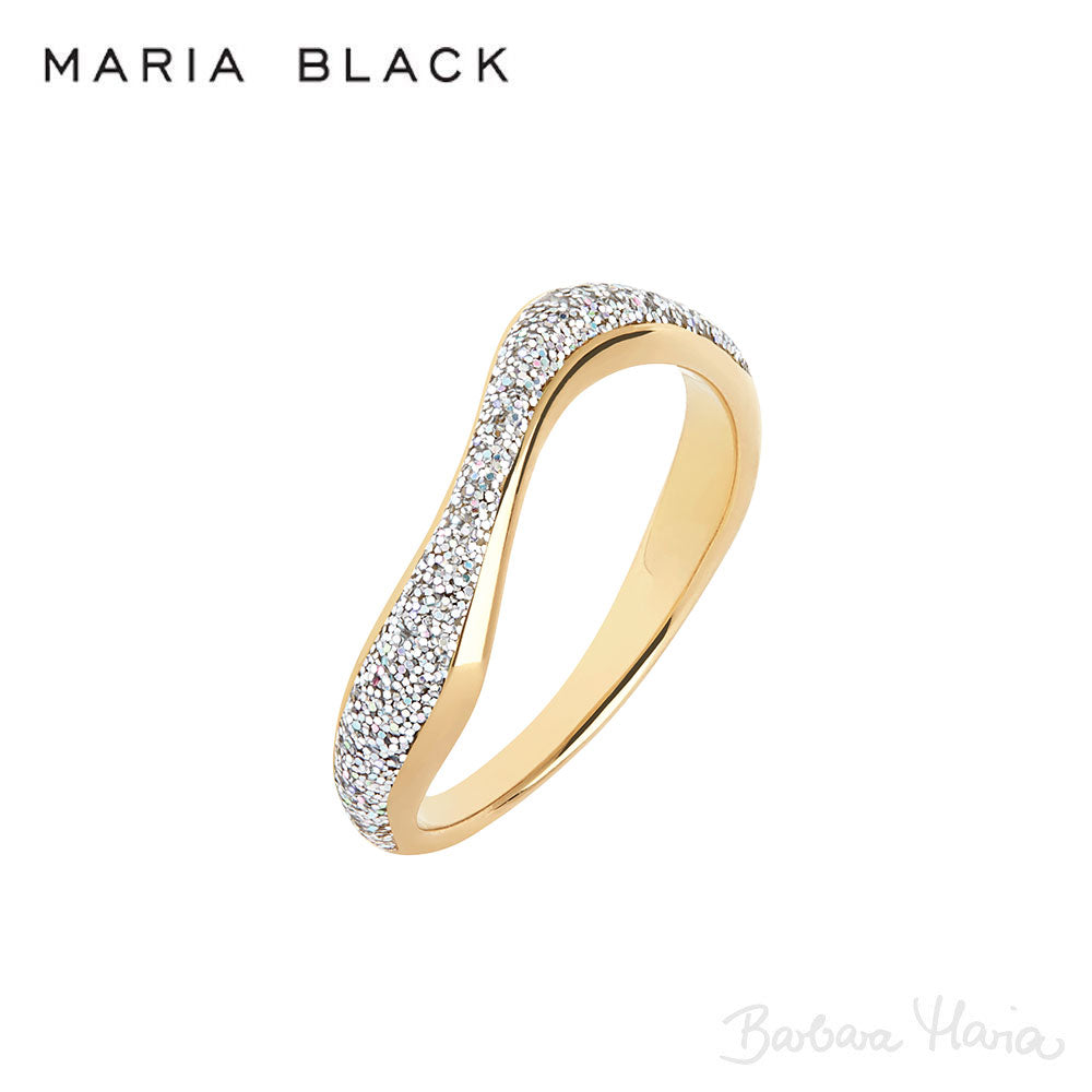 Maria Black Aura Opal Glitter ring i forgyldt sterlingsølv - 500418YG