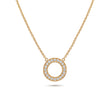 Circle of Light halskæde i 14 kt rødguld m. 0,20ct brillanter - 35007D20