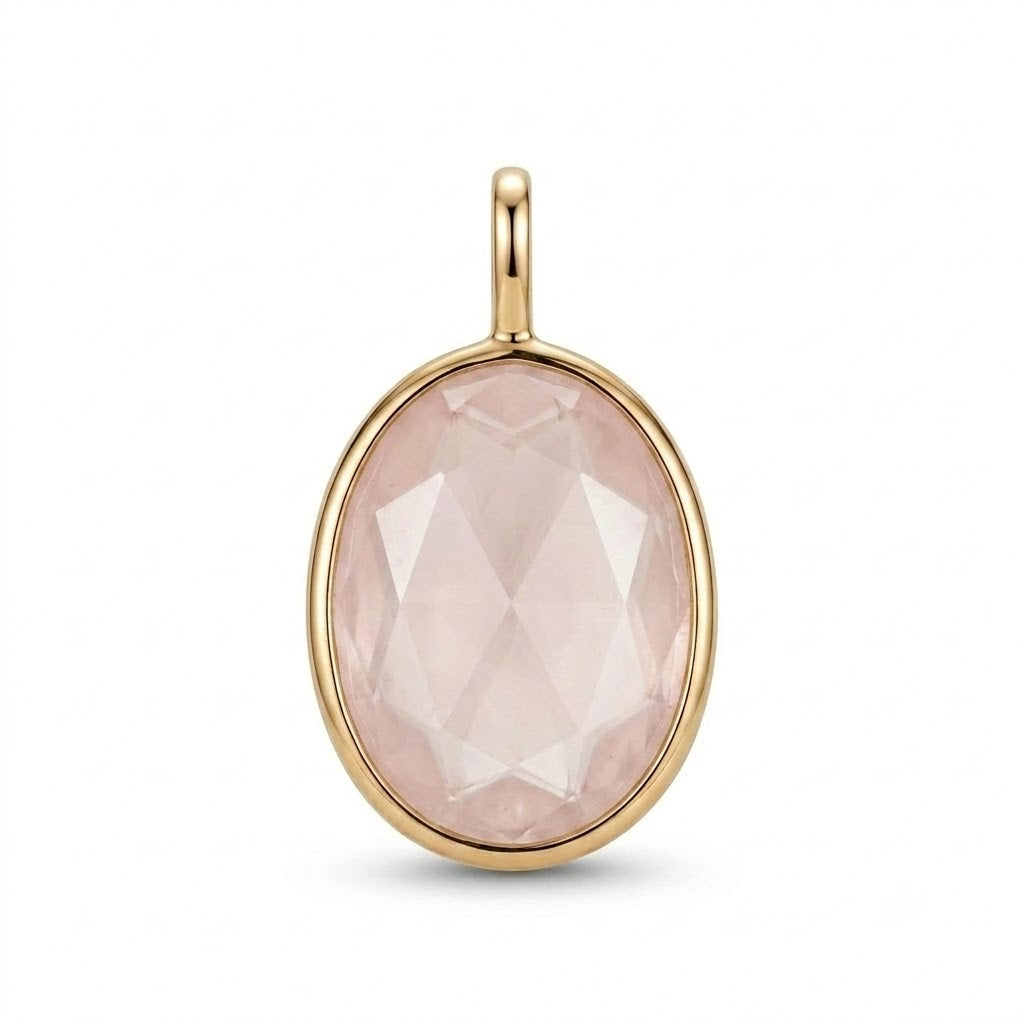 Mira Rosa Kvarts halskæde - 592028-RQ