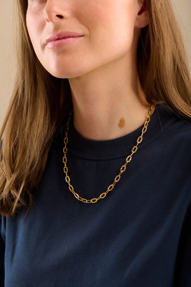 Pernille Corydon Ines halskæde forgyldt sølv - n-724-gp
