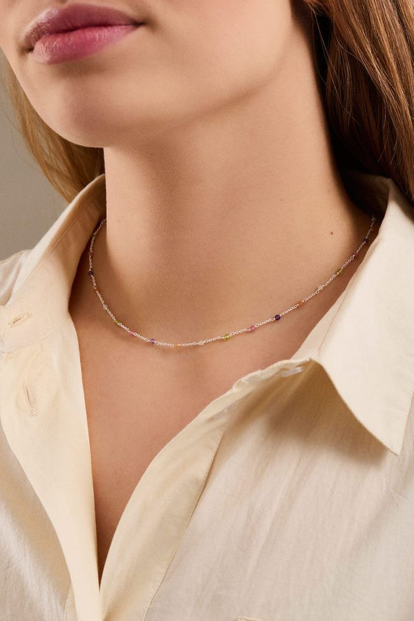 Pernille Corydon Rainbow halskæde forgyldt sølv - n-854-gp