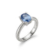 Blå Safir ring i hvidguld