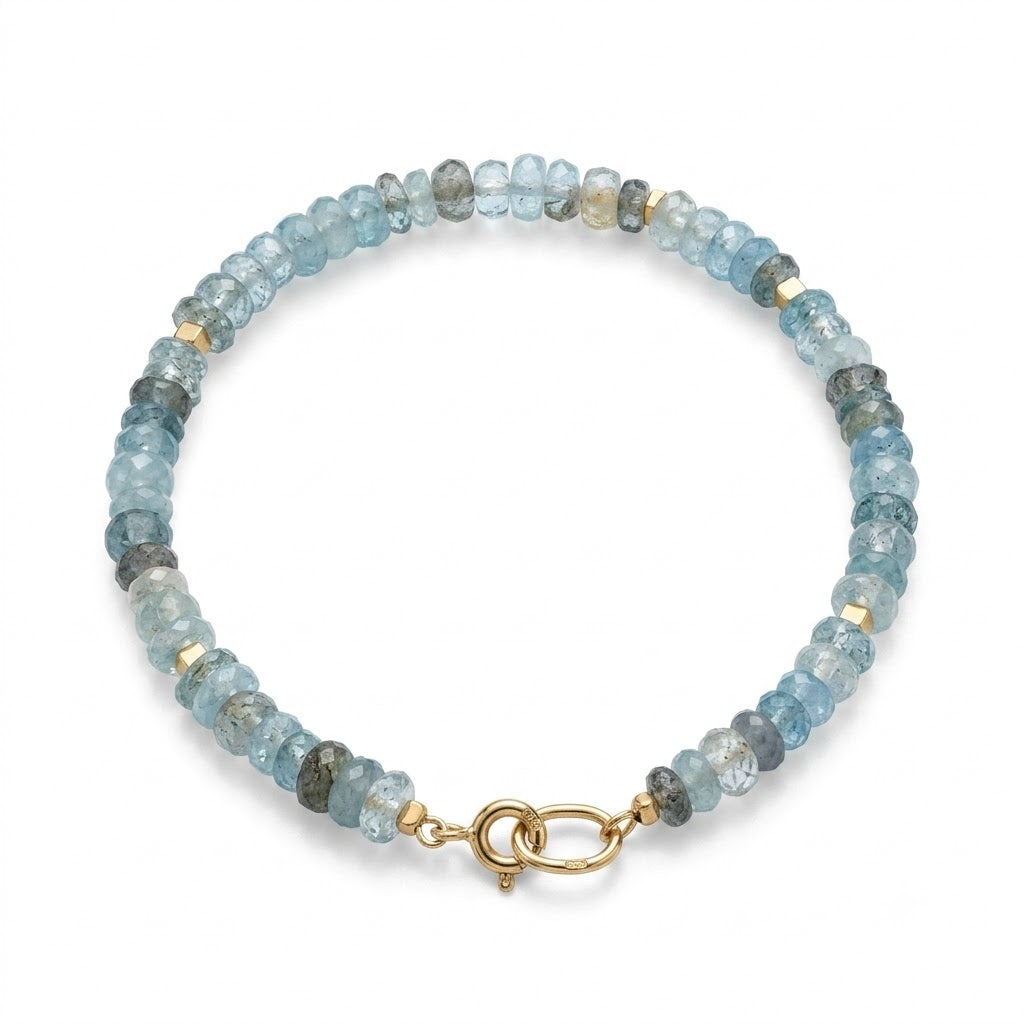 14 kt akvamarin armbånd - 55004AQ