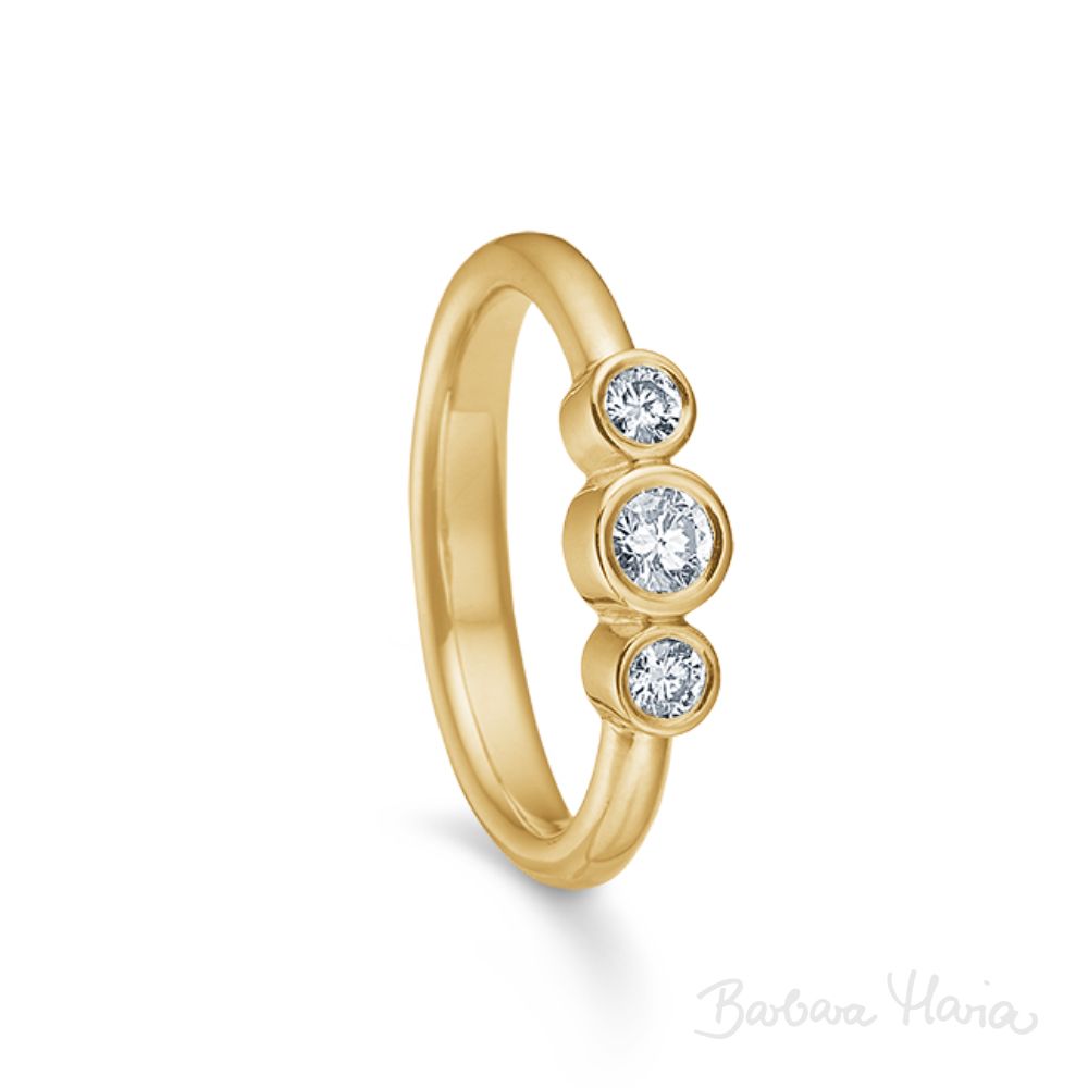 Passion ring i 14 kt rødguld m. 0,24ct brillanter - 15032D24