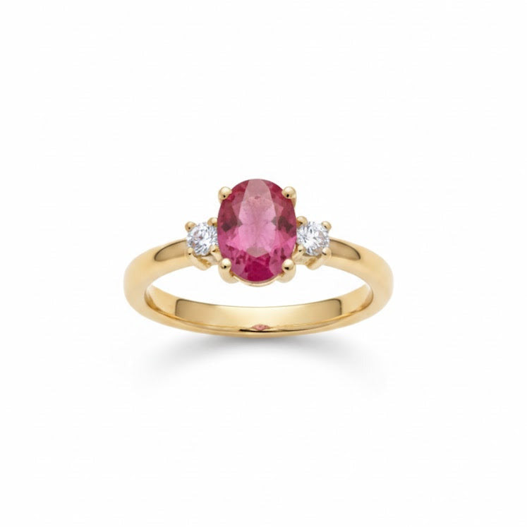 14kt Rubin ring m. 0,03 ct - 15004RU06