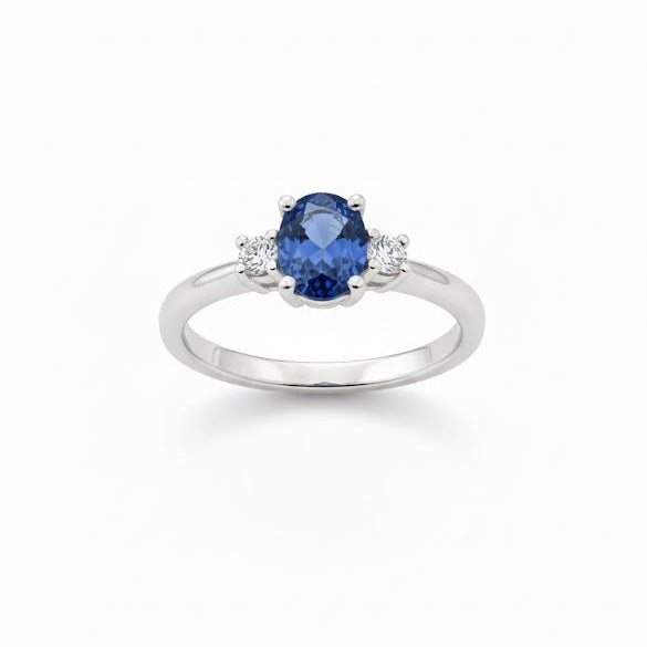 14kt safir ring m. 0,03 ct - 16004SD3