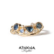 Athena guld ring med safirer