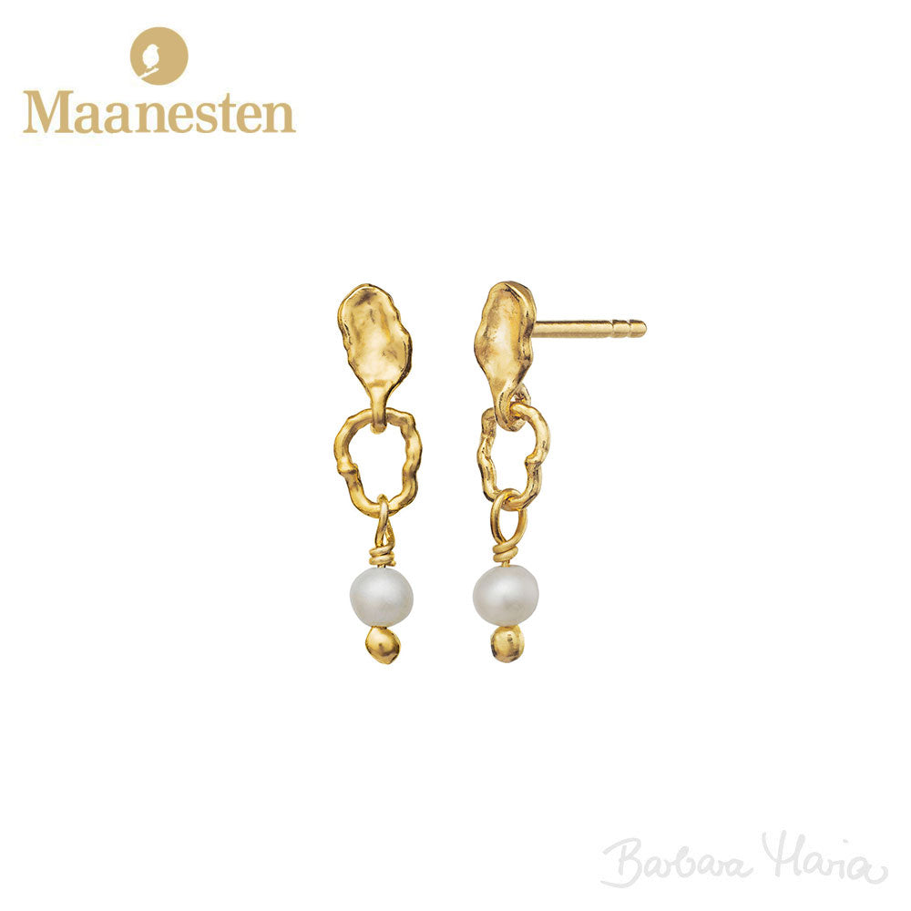 Maanesten Seraphine øreringe i forgyldt sterlingsølv - 9728A