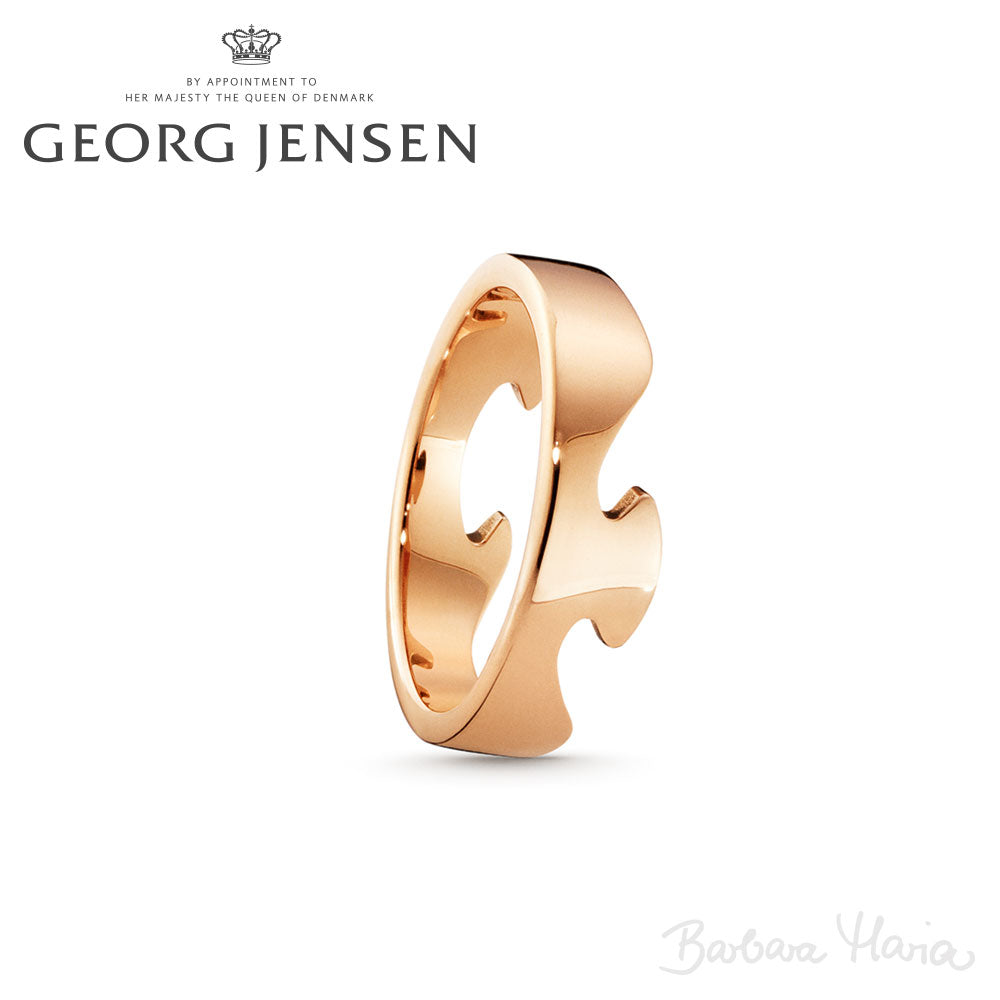Georg Jensen Fusion blank ende ring i 18kt rosaguld - 20000293