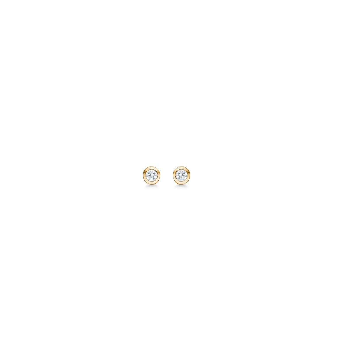 Diamonds in the Sand ørestikker i 14kt rødguld m. 0,04ct brillanter - 25001D04